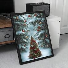 1 tấm áp phích vải canvas mừng Giáng sinh vui vẻ, Cây thông Noel trong tuyết, Món quà lý tưởng để trang trí tường thẩm mỹ, Nghệ thuật treo tường, Phòng ngủ, Phòng khách, Hành lang bếp, Trang trí tường và Trang trí phòng, Không khung. - Nhiều màu - Xem 5
