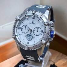 Combo Kit 10 Men's Watches Silicone Strap Waterproof RX Social Sport Pallyjane Guke - 黑色 - 查看 6