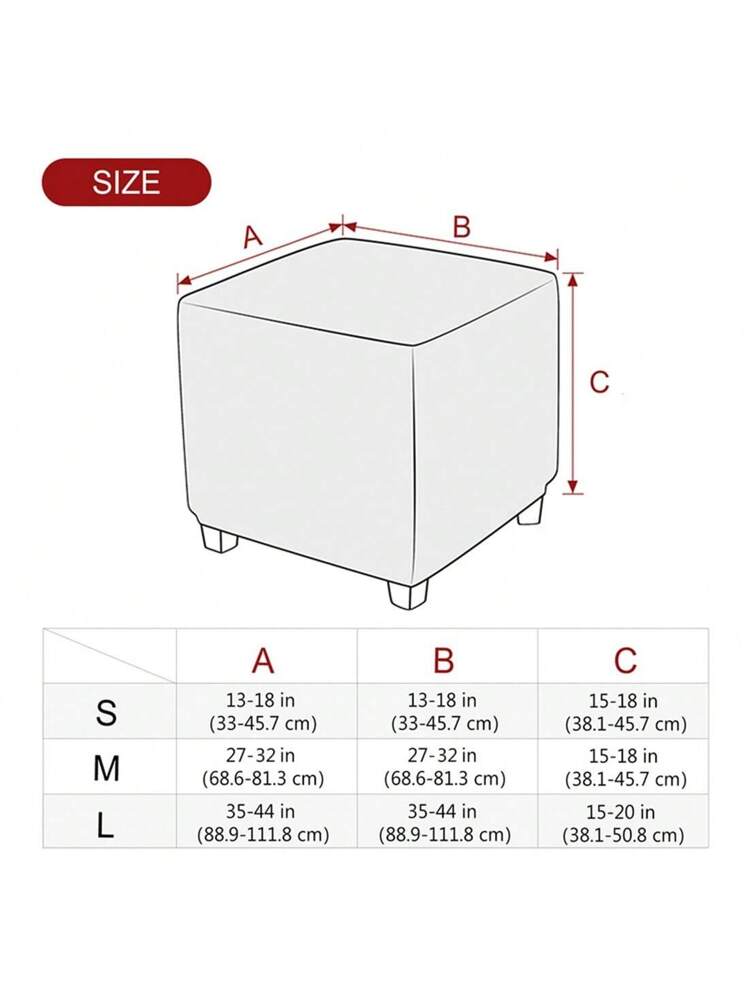 Fodera Elasticizzata Per Ottomana PureFit, Rettangolare, Fondo Antiscivolo, Taglia Medio-XL, Colore Cioccolato, Per Pouf E Sgabelli