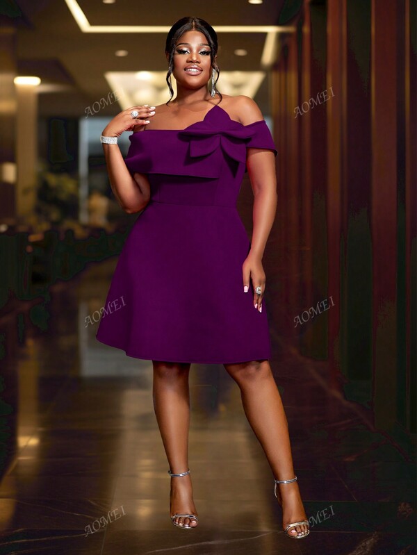 Plus Size Off Shoulder Strapless A-Line Formal Dress, Party Dress, Prom Dress