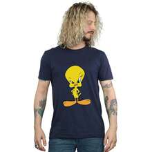 Camiseta de algodón con estampado de Piolín enojado de Looney Tunes para hombre (azul marino) - Azul Marino - Ver 2