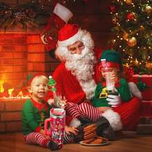 Set de 6 cubiertas de silicona con diseños de dibujos animados navideños para sorbetes, aptos para tumblers (30 y 40 onzas), se ajustan a sorbetes de 8-10 mm