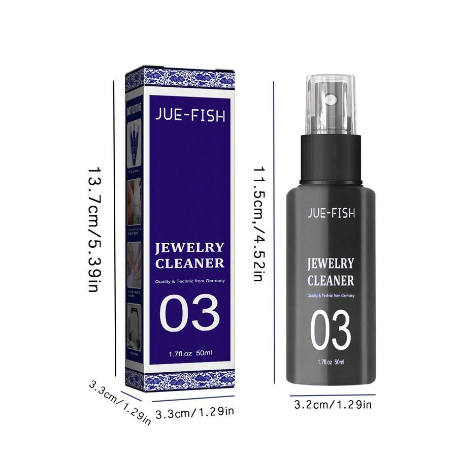 1pc 50ml Jewelry Polish Spray Universal Silver Gold Gem LongLasting