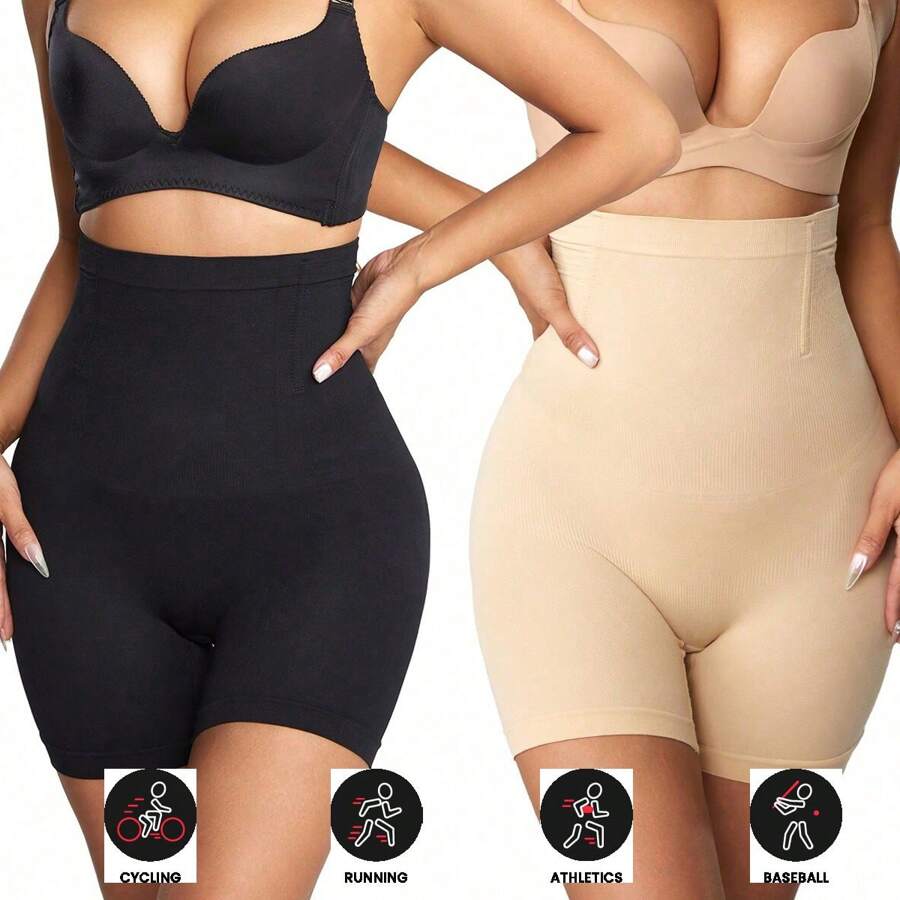 最新款修身短裤，短裤，女士运动修身塑身衣，无缝高腰紧身内衣，2025年健身配件