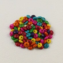 6-300 pezzi di colorate perline rotonde di legno, 4-25mm, dipinte, accessori per gioielli fai-da-te e artigianato