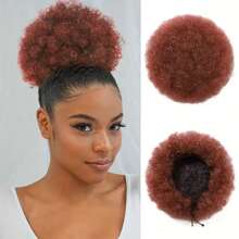 8Inch Afro Puff Drawstring Ponytail Kinky Curly Bun Hair Synthetic Short Extensions Hairpieces Updo Hair For Women