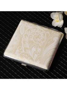 1pc Classic European Pattern Metal Cigarette Case, Large Capacity, Slim, Portable Smoking Box Halloween, Smoking Accessories, Cigarette Pouch, Cigarette Storage, Cigarette Holder Case - Multicolor - View 14