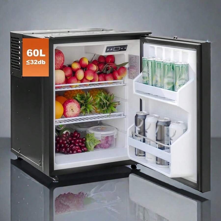 SMAD SMAD RV Refrigerator 12V, 2.1 Cu.Ft RV Mini Fridge, Camper Refrigerators Semi Truck