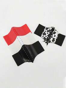 1pc Decorative Elastic Waist Belt For Women, Minimalist Style Versatile For Shirts, Dresses, All Seasons - Multicolor - View 7