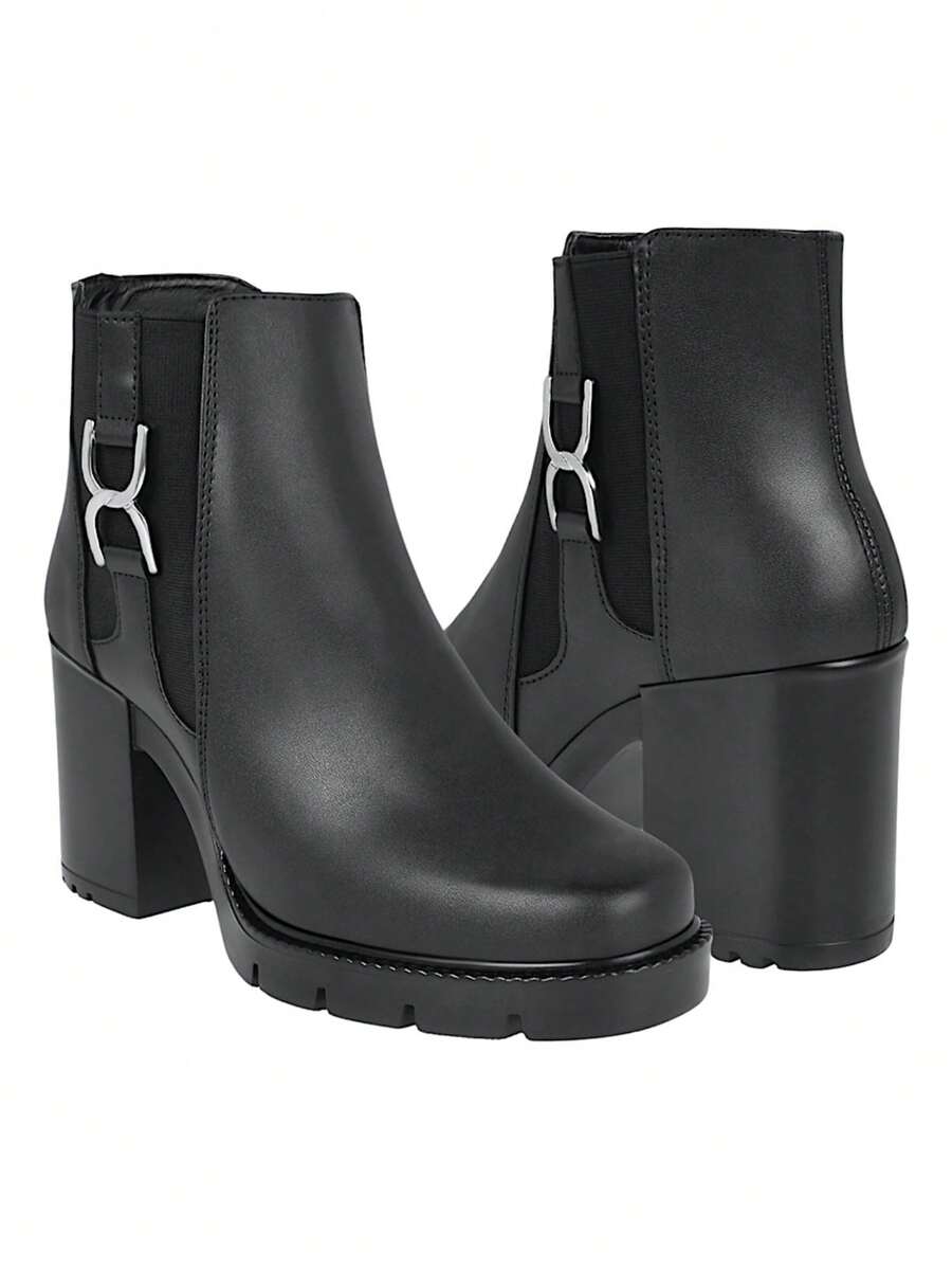 Stylo 0745 Black Simipiel Lady Ankle Boots - Black - View 1