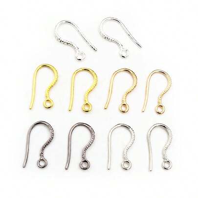 12pcs 17x8mm Earring Findings Earrings Clasps Hooks Fittings DIY Jewelry Making Accessories Earwire