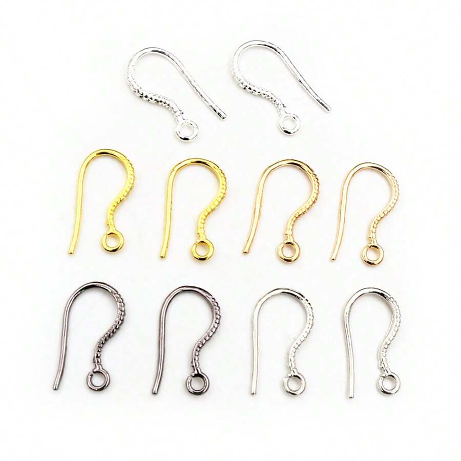 12个17x8毫米耳环配件，包括耳环扣、耳钩等，适用于DIY珠宝制作，含耳钩。 - earring hooks - 查看 1
