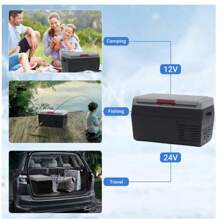 Smad 50L Car Refrigerator 12/24 D C Portable Refreigerator 2 Way Lid Opening Car Fridge With Removeble Basket Wheels Led Lighting -4℉-68℉ For Camping RV Travel And Home - US B Type Plug(110-127V) - View 7