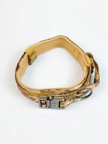 1个带扣狗项圈，适合中大型犬，带魔术贴可挂名牌，耐用战术宠物项圈 - 彩色 - 查看 12