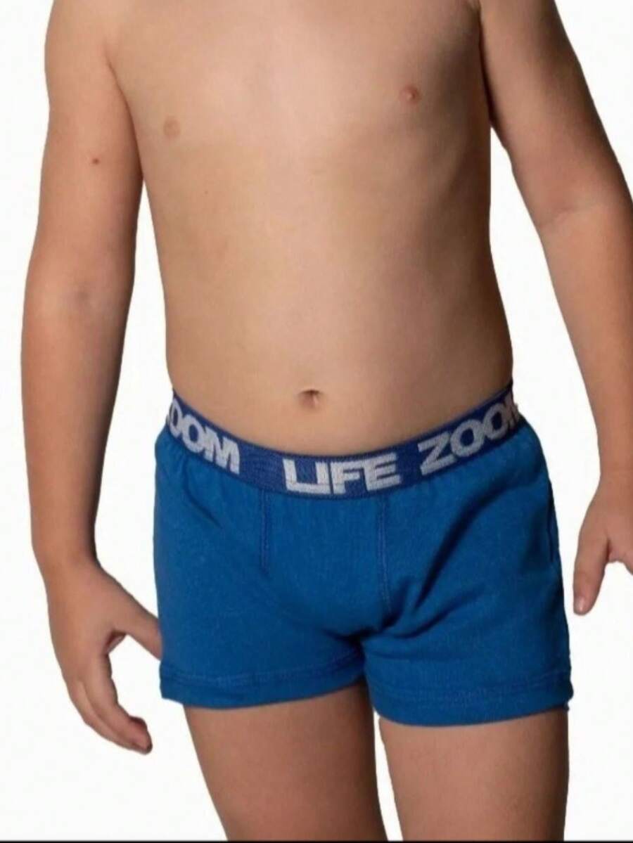 KIT OF 10 CHILDREN'S COTTON BOXER BRIEFS, PLAIN AND ASSORTED COLORS - 彩色 - 查看 1