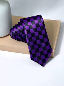 1 Peça Gravata de Moda Listrada em Duas Cores para Homens, Adequada para Reuniões de Negócios e Uso Diário com Camisas e Ternos