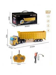 Remote Control Truck Super Large Container 36CM With Lights Orange Yellow FAST SHIPPING - 駝色 - 查看 2