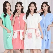 1pc Pineapple Pattern Monk Knit Open Cardigan Sleeveless Bathrobe, Soft & Comfortable, Suitable For Bathroom, Pool, Beach, All Season Bathroom Decor Summer - Multicolor - View 1