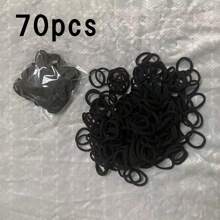 200/120/70/50 chiếc Dây buộc tóc đàn hồi màu đen liền mạch, Dây buộc tóc đuôi ngựa có độ đàn hồi cao dành cho nữ - Xem 6