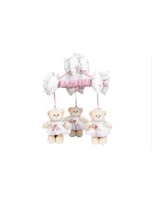 Teddy Bear Mobile Girl Floral Dress For Decorations - NOVISSIMOROSÊ - Xem 2