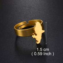 1 pieza Anillo de Guayana Francesa, Guadalupe, Martinica para mujeres y niñas, accesorio de acero inoxidable, joyería de Francia - Multicolor - Ver 7