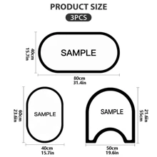 1/3 Juego de alfombras de baño vintage antideslizantes y absorbentes de silicona, con un grosor de 2,5 mm, diseño vintage, alfombra en forma de U para el inodoro, felpudo para el lavabo, decoración de piso de baño, alfombra de entrada, decoración de otoño, accesorios de baño, decoración de entrada para volver al colegio
