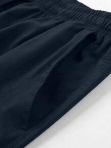 Calça Cargo Casual com Cordão na Cintura, Moda Pré-Adolescente