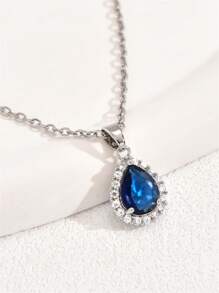 1件時尚高貴奢華的宴會風格水滴形掛墜項鍊