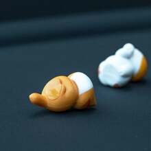 16 piezas Figuras decorativas 3D con forma de gato de dibujos animados, adornos creativos para el interior del automóvil, accesorios para el tablero, regalos de pareja, con pegatinas adhesivas