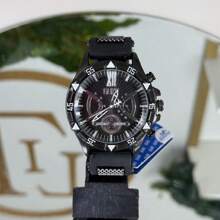 Combo Kit 10 Men's Watches Silicone Strap Waterproof RX Social Sport Pallyjane Guke - 黑色 - 查看 3