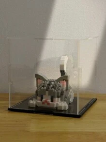 圣诞装饰宠物猫迷你积木，动物模型积木，橙猫，三色猫，银色渐变，白猫，无毛猫，布娃娃猫，暹罗猫，牛猫，黑猫，成人和青少年的家庭办公室布置装饰，生日礼物房间装饰 - 彩色 - 查看 26