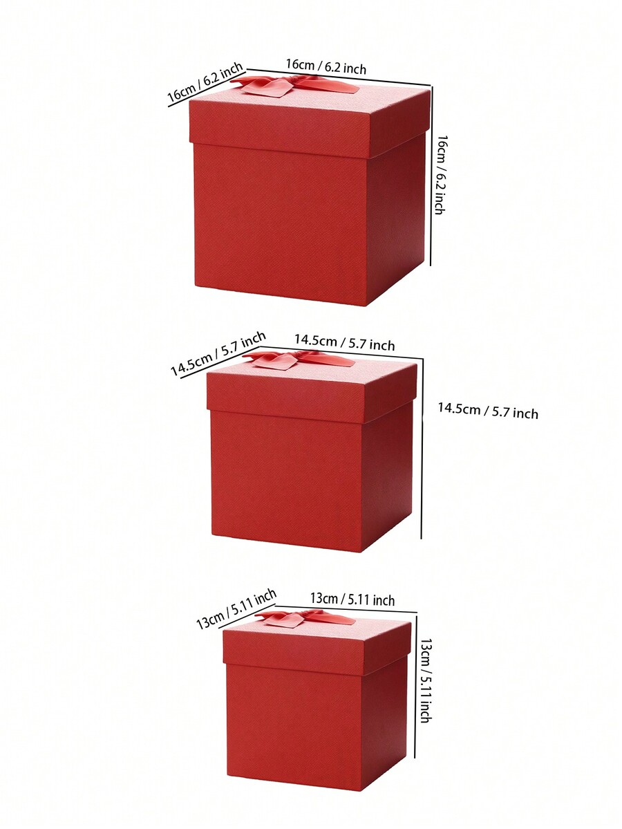 3pcs Bow Mothers Gift Boxes For Mom Presents,Small Gift Boxes With Lids