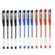 5-20 piezas Bolígrafos neutros estándar europeos de 0.5mm con tinta a base de agua negra, tinta de carbón simple, bolígrafos para firmar, útiles de oficina, de vuelta a la escuela