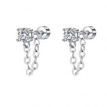 AVYRING 2-3 件不锈钢软骨耳环，可爱花朵 CZ 耳钉迷你杠铃，适用于耳屏、耳轮、海螺、耳轮穿孔，小巧精致耳环 - 彩色 - 查看 8