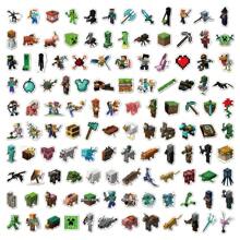 Minecraft 120Pcs MINECRAFT Officially Licensed DIY Vinyl Sticker Cartoon Minecraft Dungeons Building Game Label High Quality Waterproof UV Scratch Resistant Decoration Stickers For Laptop Bottle Skateboard Great For Mom Dad Grand Mother Father Teacher Friend Funny Valentine's Day Gifts