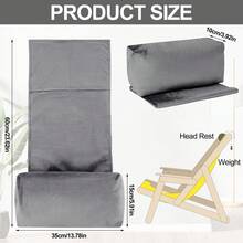 2 Pcs Recliner Pillows For Head Recliner Head Pillow Neck Pillow For Recliner Anti Slip Neck Support Pillow For Chair Neck Support Cushion With Velvet Cover Velvet For Home(Grey) - 灰色 - 查看 2