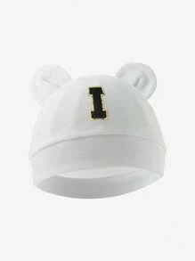 1pc Baby 26 Letter Tire Cap, Soft Cotton Warm, Suitable For Boys And Girls Newborn Daily Life Use. - White - View 22