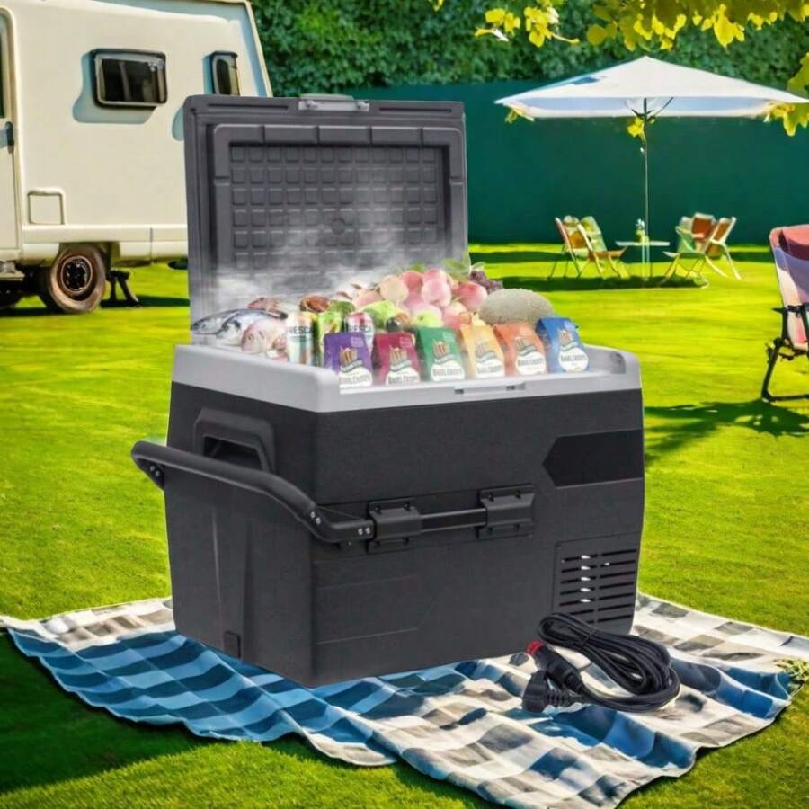 Smad Car Fridge,Portable Refrigerator12V/24V D C,Car Refrigerator 69 Quart (50 Liter),Portable Fridge Freezer,12v Refrigerator -4℉-68℉ Car Cooler,Compressor Portable Freezer For Vehicles,Truck,Camping - US B Type Plug(110-127V) - View 1