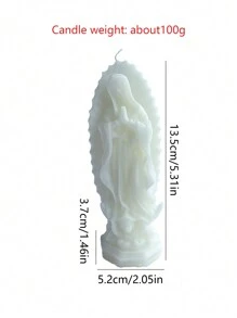 Vela perfumada de la Virgen María - Aroma a lavanda, cera de soja, decoración para el hogar con acento de lazo para Halloween, Pascua, Acción de Gracias, decoración de habitación, regalos