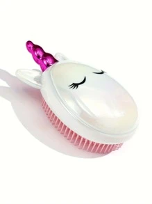 1 件可爱独角兽形状发刷，鸡蛋便携式发梳，适合女孩和女士的日常旅行使用，礼品刷、发刷、梳子、美发工具、美发产品和配件，适用于理发沙龙美容旅行必需品