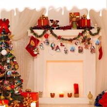 48pcs Wooden Hanging Decorations - Perfect For Decorating Christmas Tree, Yard, Party And More! Home Decor, Christmas Decor, Room Decor - Multicolor - View 4
