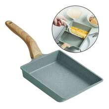 Non-Stick Japanese Square Omelette Frying Pan - màu xanh lá - Xem 4