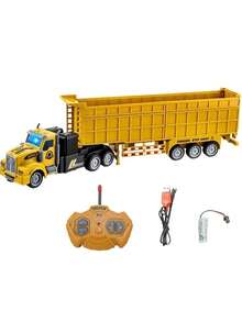 Remote Control Truck Super Large Container 36CM With Lights Orange Yellow FAST SHIPPING - 駝色 - 查看 5