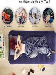 Single Inflatable Multipurpose Mattress Up To 100 Kilos Home Beach Camping - Nhiều màu - Xem 4