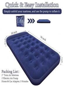 Single Inflatable Multipurpose Mattress Up To 100 Kilos Home Beach Camping - Nhiều màu - Xem 3