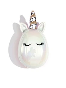 1 件可爱独角兽形状发刷，鸡蛋便携式发梳，适合女孩和女士的日常旅行使用，礼品刷、发刷、梳子、美发工具、美发产品和配件，适用于理发沙龙美容旅行必需品