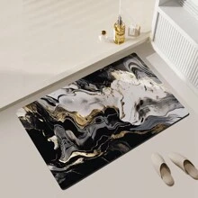 Bathroom Mat, Silica Gel Anti-Slip Absorbent Bathroom Rug, Quick Dry Bath Mat, Floor Mat For Bathroom, Toilet, Entrance Home Bathroom Decor Floor Carpet Outdoor Rug Door Mat Fall Decor Bathroom Accessories Back To School Entryway Decor