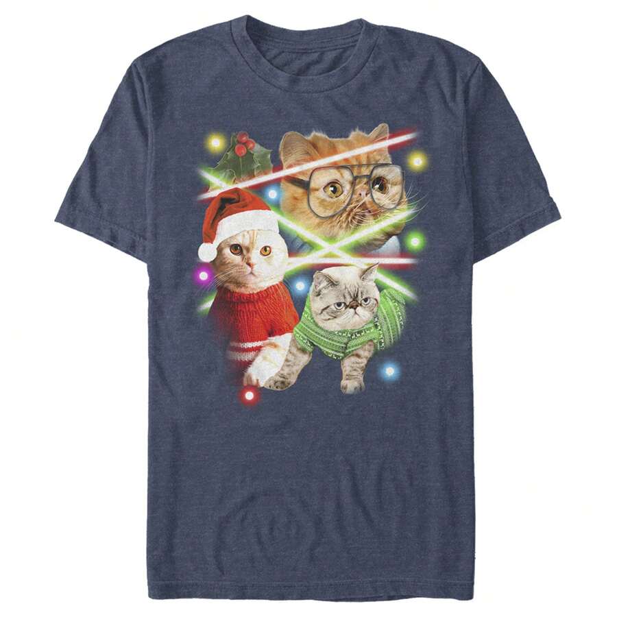 Men's Lost Gods Laser Cats T-Shirt - Màu xanh nước biển thạch nam - Xem 1