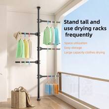 Free Standing Laundry Drying Rack, Extendable Indoor Outdoor Towel Clothes Hanger, No Drilling - Scalable - View 2