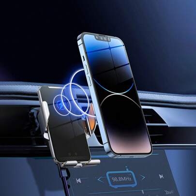 15W Schnell-Wireless-Autoladegerät mit Ladehalterung, automatische Induktionsladung, kompatibel mit iPhone 16/16 Pro/16 Pro Max/16 Plus und 15/14/13/12/11 Serie, Galaxy S25/S24 Ultra/S23/S22/S21/S20/S10+